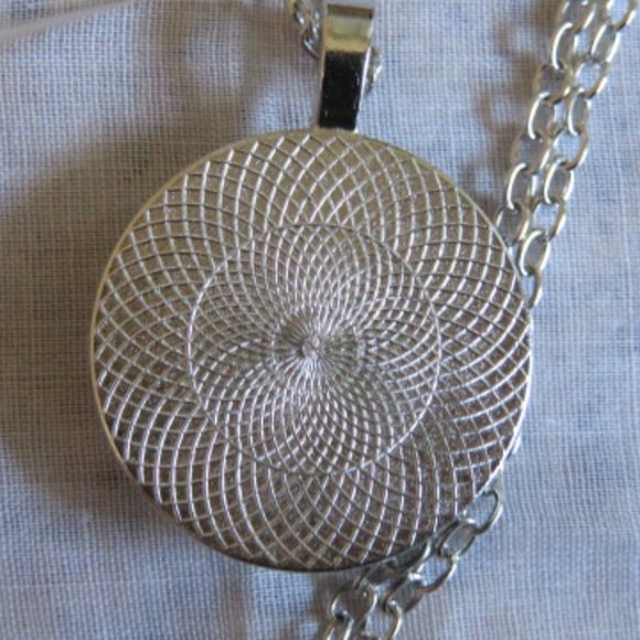 SET Pendant Bracelet & Earrings Tree of Life Blue White Alloy (K273) - Picture 6 of 6